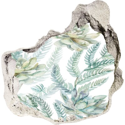 Wandtattoos Loch in der Wand Eine grüne Oase aus Beton