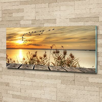 Acrylbild Fotodruck Pier am See