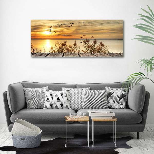 Acrylbild Fotodruck Pier am See