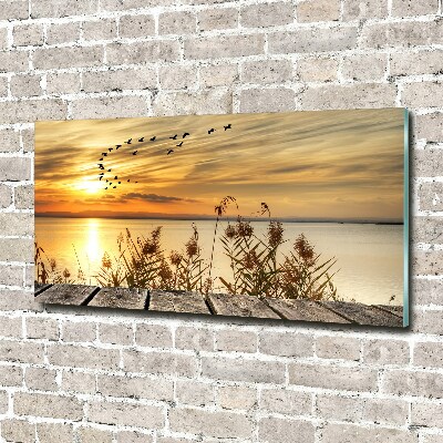 Acrylbild Fotodruck Pier am See