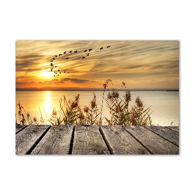 Acrylbild Fotodruck Pier am See