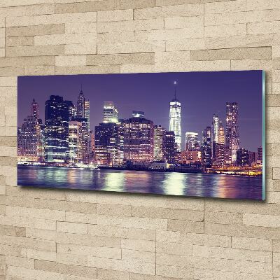 Bild auf Acrylglas New York bei Nacht