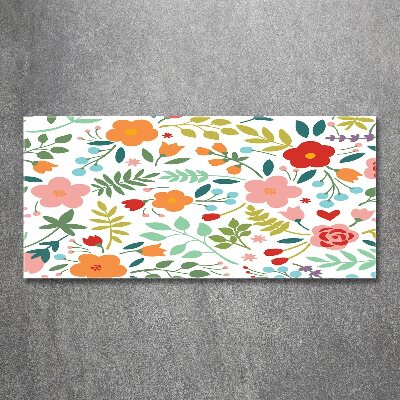 Acrylbild Fotodruck Blumenillustration