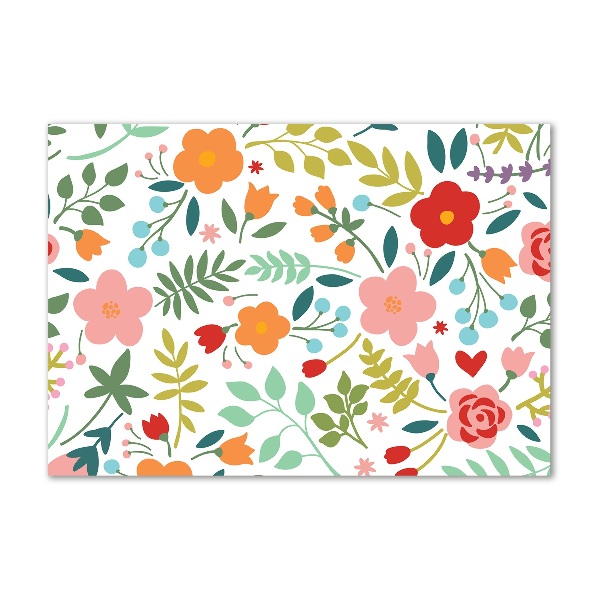 Acrylbild Fotodruck Blumenillustration