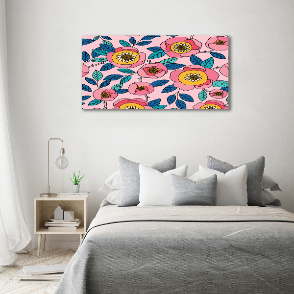 Acrylglas-Druck Rosa Blüten