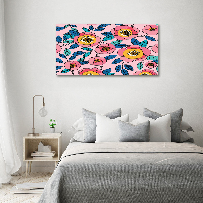 Acrylglas-Druck Rosa Blüten