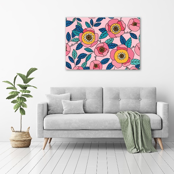 Acrylglas-Druck Rosa Blüten