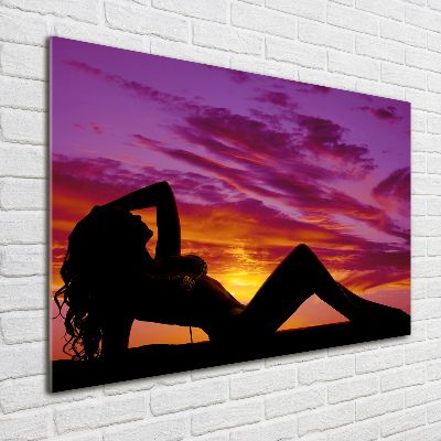 Acrylglas-Druck Silhouette einer Frau