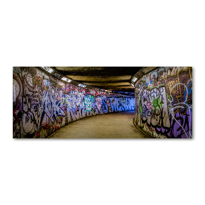 Bild auf Acrylglas Graffiti in der U-Bahn