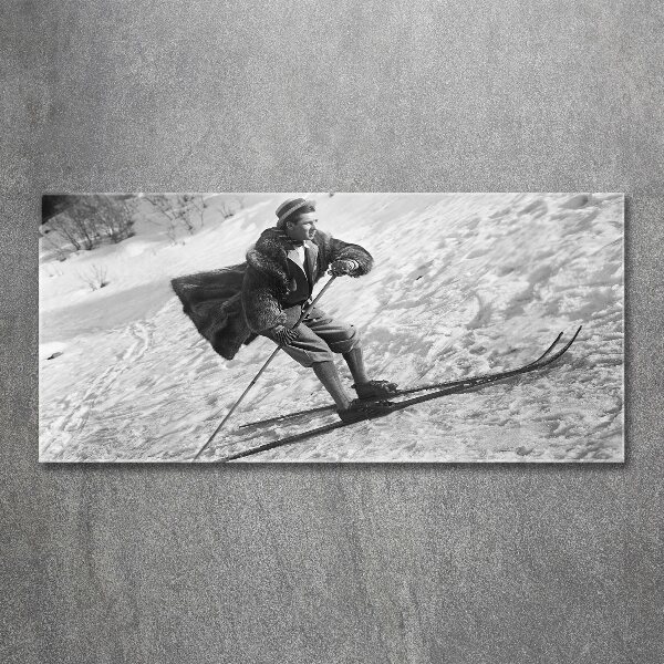 Bild auf Acrylglas Skifahrer