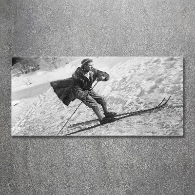 Bild auf Acrylglas Skifahrer