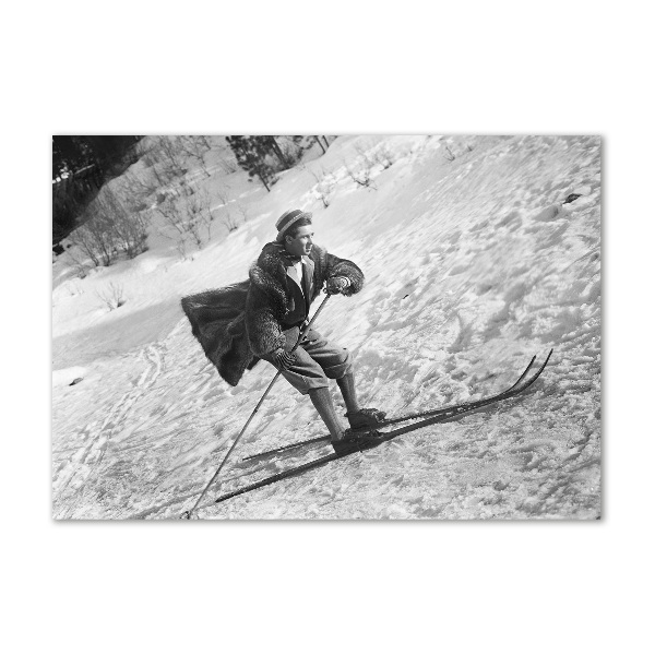 Bild auf Acrylglas Skifahrer