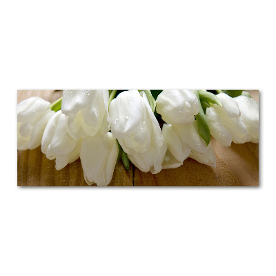 Foto auf Acryl Weiße Tulpen