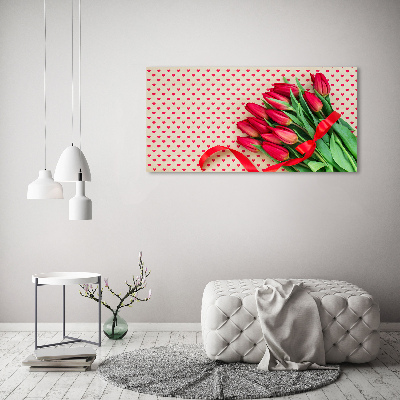 Acrylglas-Druck Herzförmige Tulpen