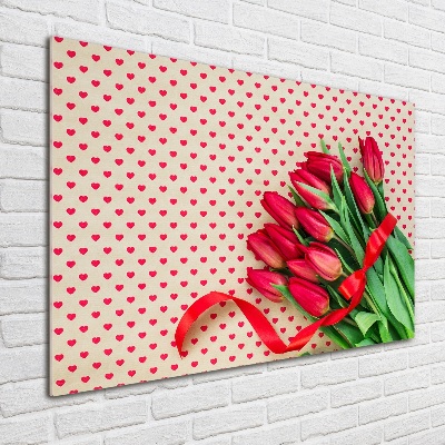 Acrylglas-Druck Herzförmige Tulpen