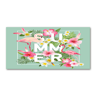 Bild auf Acrylglas Urlaub und Flamingos