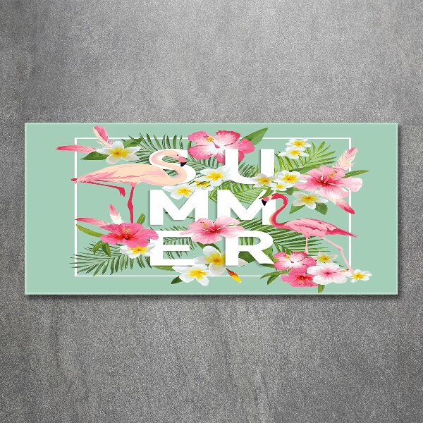 Bild auf Acrylglas Urlaub und Flamingos