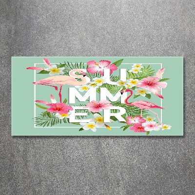 Bild auf Acrylglas Urlaub und Flamingos