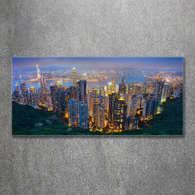 Bild auf Acrylglas Hongkong bei Nacht