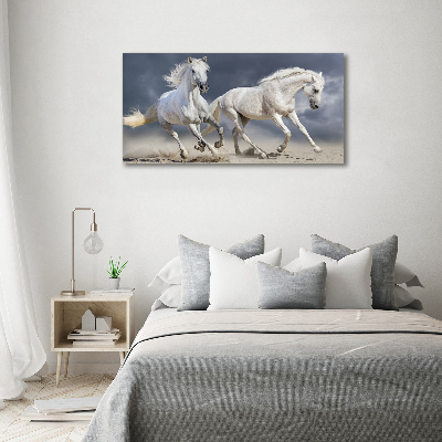 Foto auf Acryl Strand von White Horses
