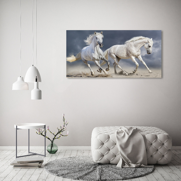 Foto auf Acryl Strand von White Horses
