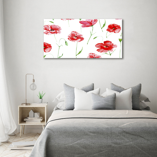 Foto auf Acryl Mohnblumen