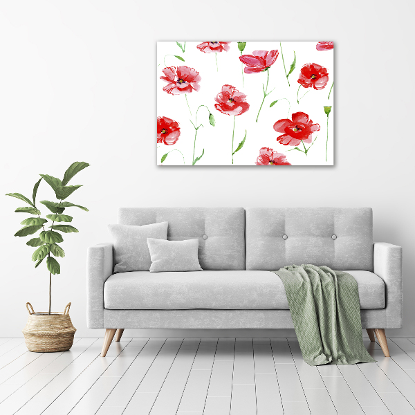 Foto auf Acryl Mohnblumen