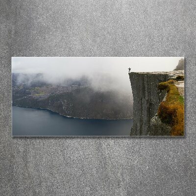Foto auf Acryl Norwegische Klippe