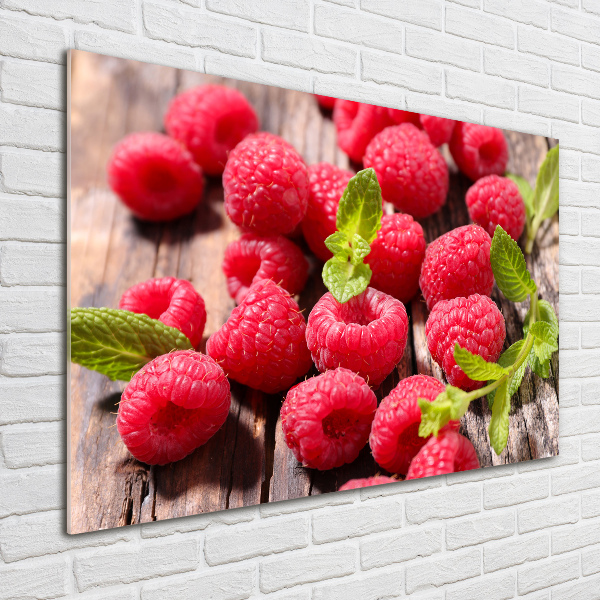 Acrylglas-Druck Himbeeren