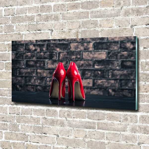 Foto auf Acryl Rote High Heels
