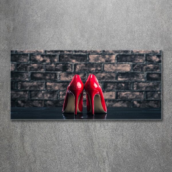 Foto auf Acryl Rote High Heels