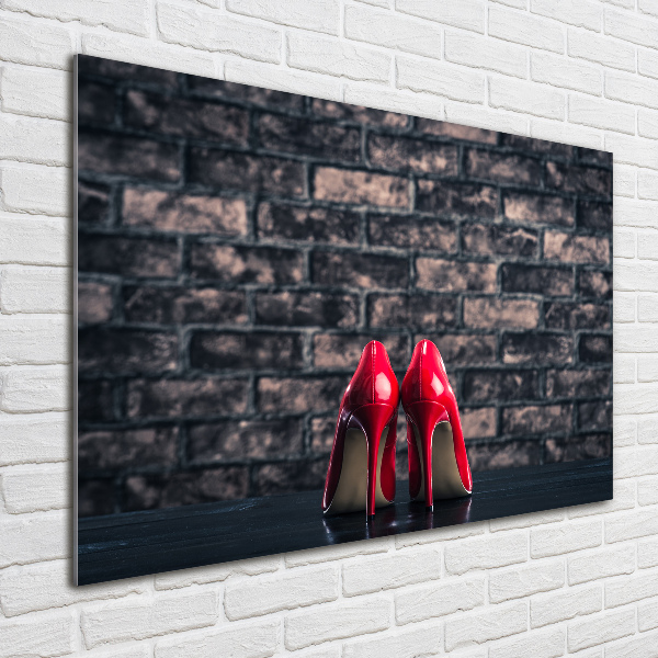 Foto auf Acryl Rote High Heels