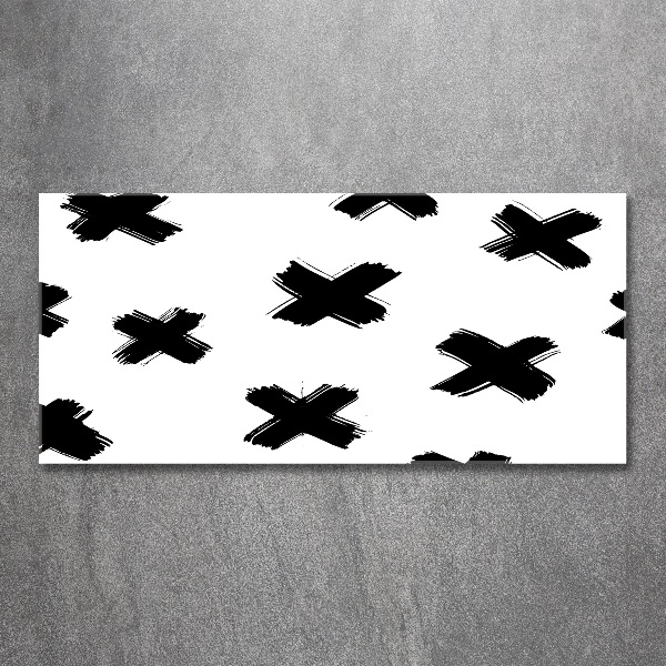 Acrylbild Fotodruck Schwarze und weiße Flecken