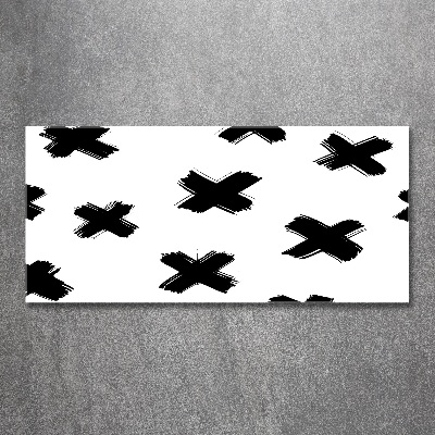 Acrylbild Fotodruck Schwarze und weiße Flecken