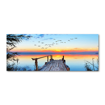 Foto auf Acryl Pier am See