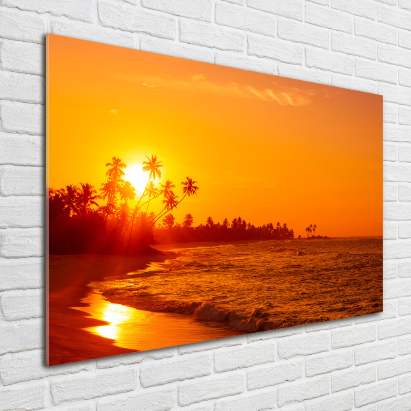 Acrylbild Fotodruck Sunset Beach