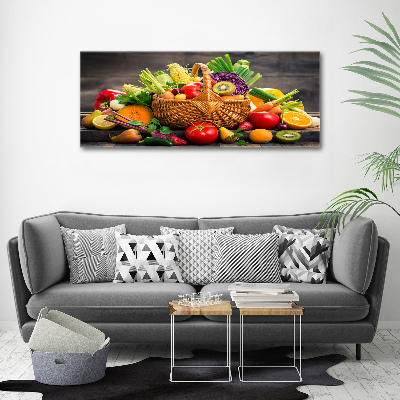 Acrylbild Fotodruck Obst- und Gemüsekorb