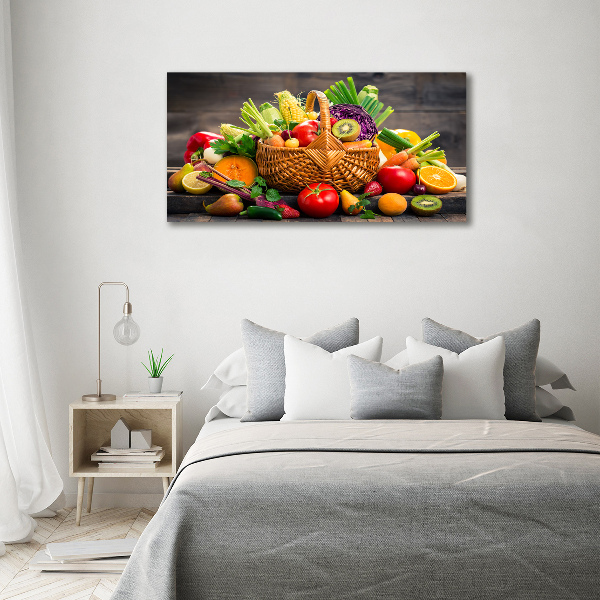 Acrylbild Fotodruck Obst- und Gemüsekorb