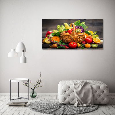 Acrylbild Fotodruck Obst- und Gemüsekorb