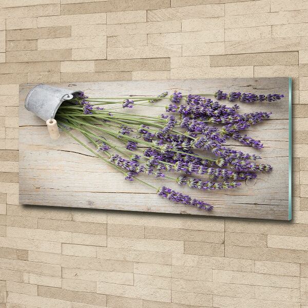 Acrylbild Fotodruck Lavendel im Topf