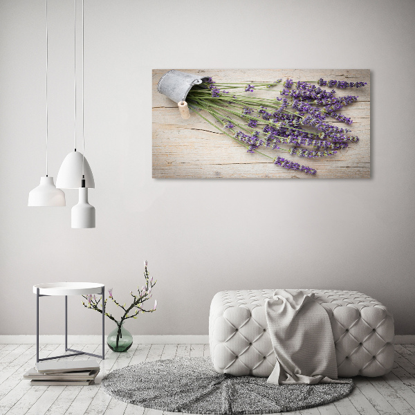 Acrylbild Fotodruck Lavendel im Topf