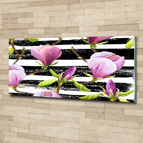 Acrylglas-Druck Gestreifte Magnolie
