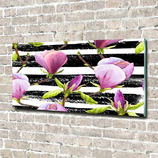 Acrylglas-Druck Gestreifte Magnolie