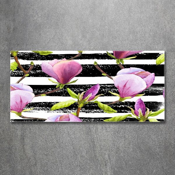 Acrylglas-Druck Gestreifte Magnolie