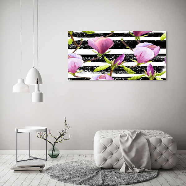 Acrylglas-Druck Gestreifte Magnolie