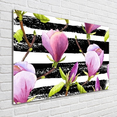 Acrylglas-Druck Gestreifte Magnolie