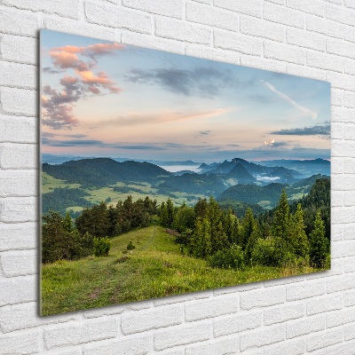 Acrylglas-Druck Panorama der Pieniny-Berge