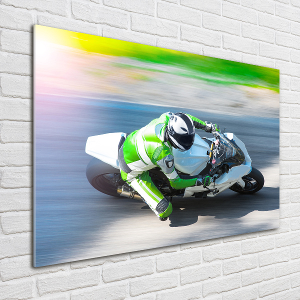 Acrylbild Fotodruck Motorradrennen
