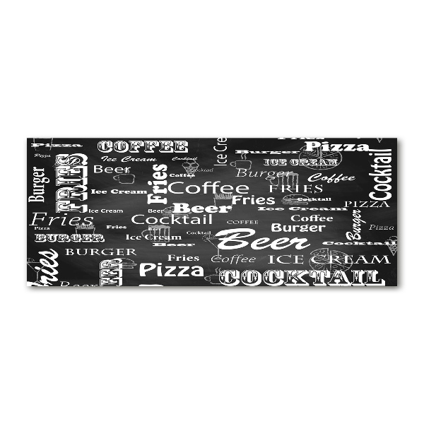 Acrylbild Fotodruck Speisekarte