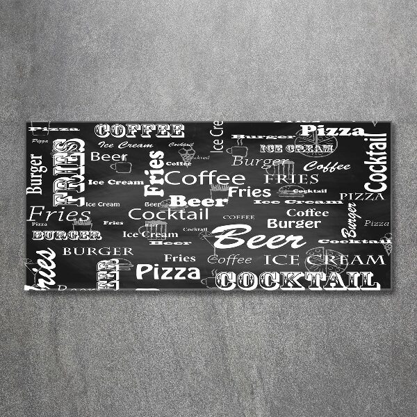 Acrylbild Fotodruck Speisekarte